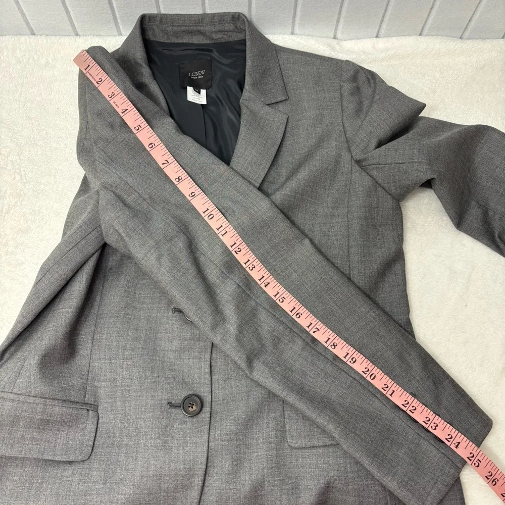 J. Crew Super 120's 100% Wool Charcoal Gray‎ Blazer size 12